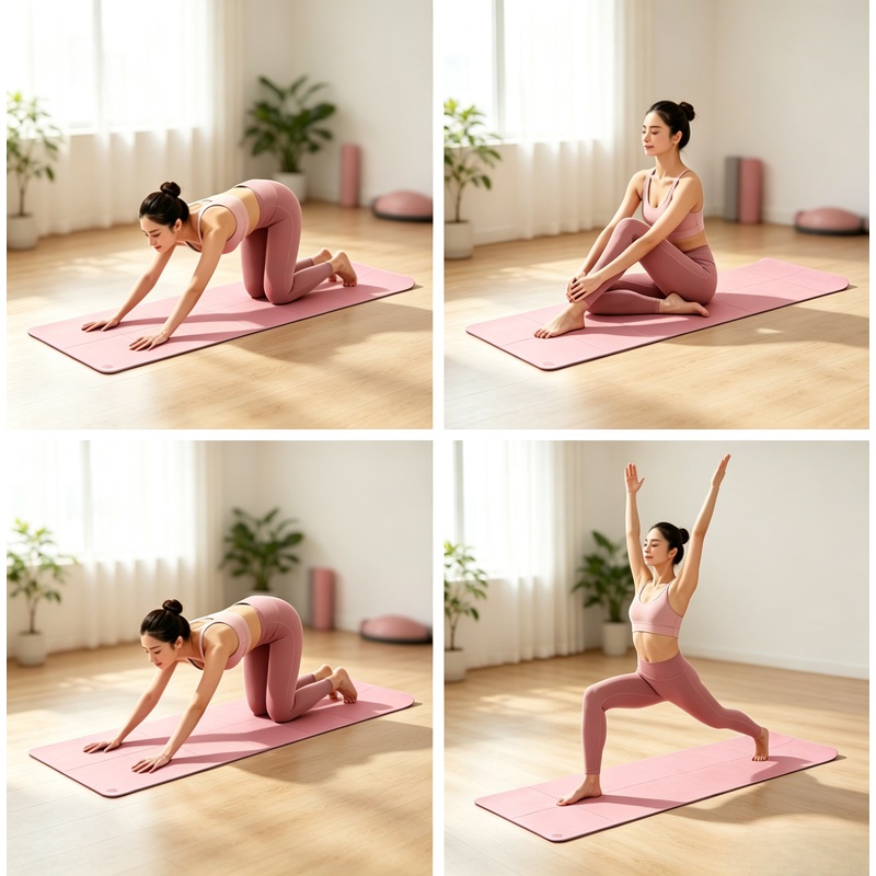 Pilates Yoga Mat Thickness - 4mm 두께의 미끄럼 방지 요가 매트,
