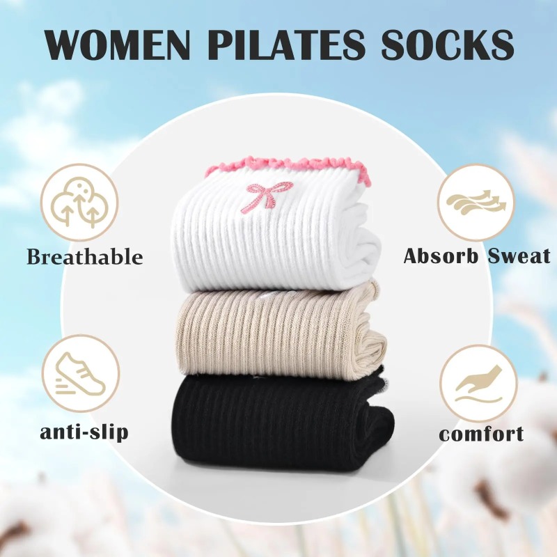 프로페셔널 요가 양말, 면 스트랩 실리콘 미끄럼 방지  - Pilates & Yoga Elastic Band 리뷰 및 가격