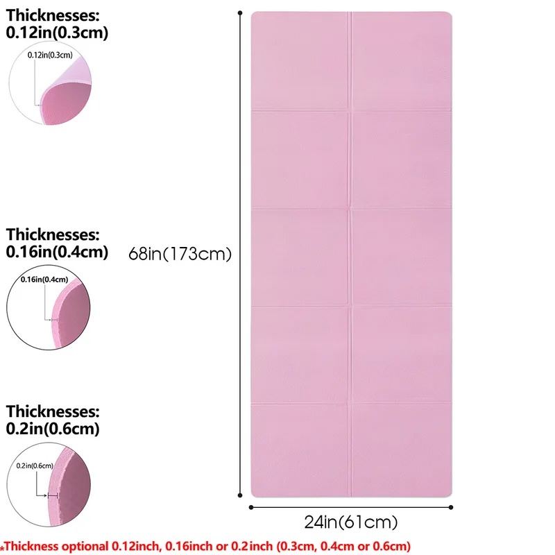 4mm 두께의 미끄럼 방지 요가 매트, 휴대용 충격 흡 - Pilates Yoga Mat Thickness 리뷰 및 가격