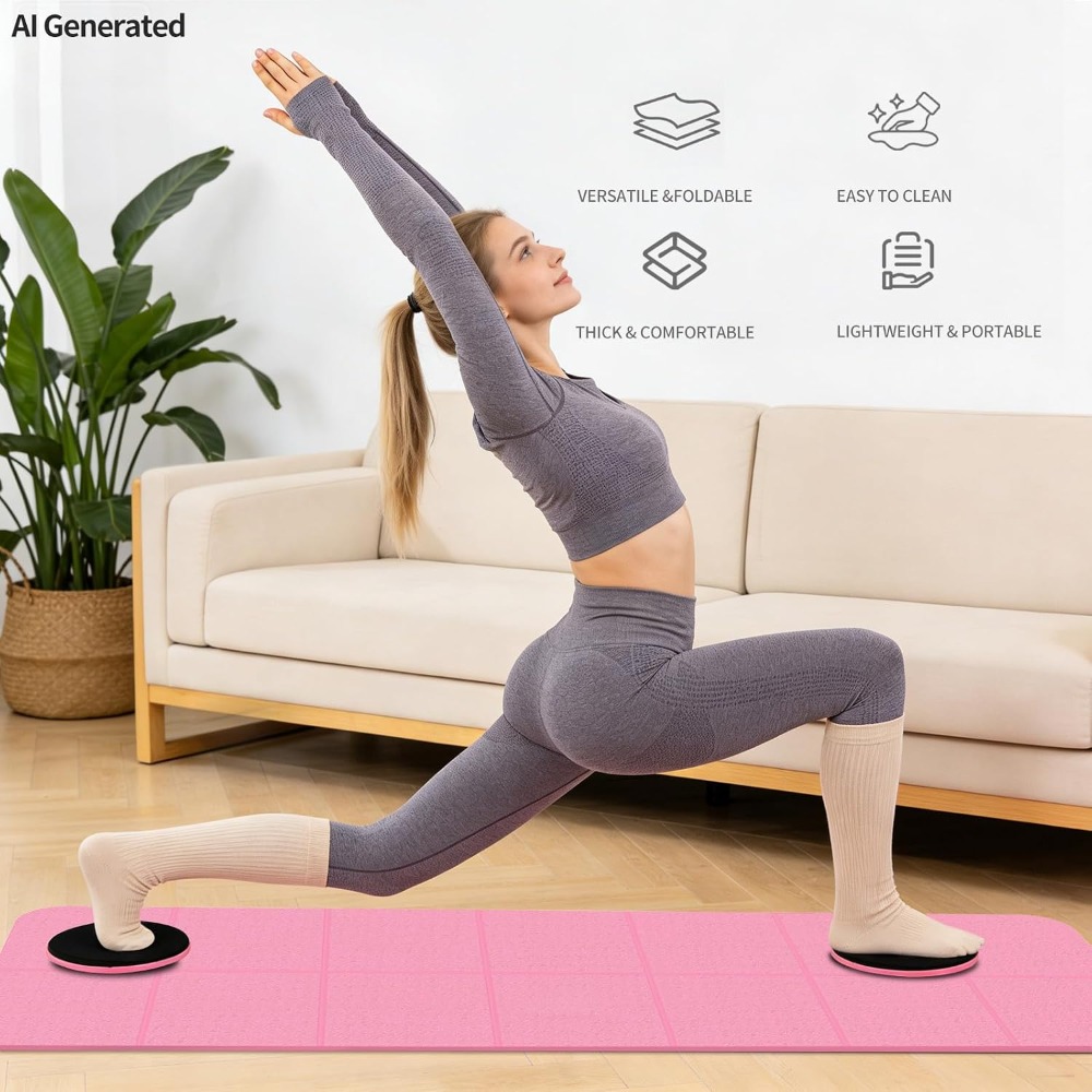 접이식 요가 매트 (저항 밴드 및 슬라이딩 디스크 포함 - Pilates Yoga Mat Thickness 리뷰 및 가격