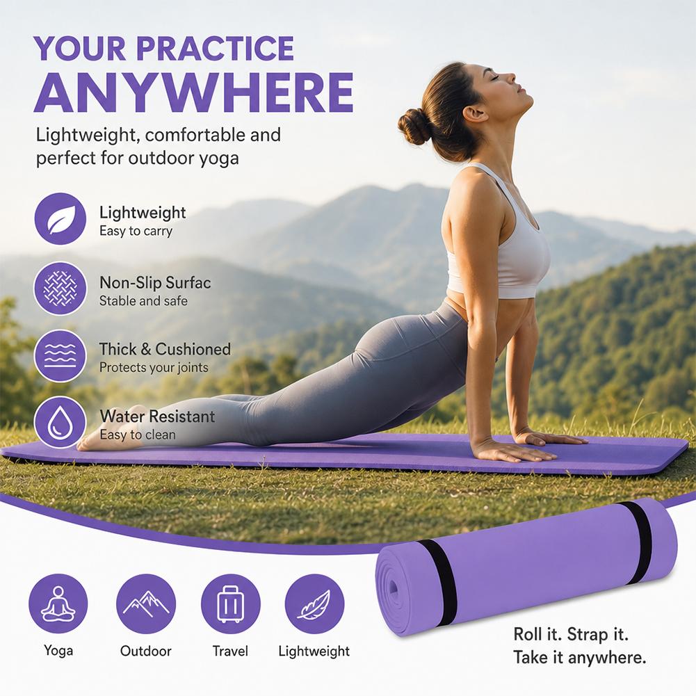 1/2Pcs 두꺼운 요가 매트 미끄럼 방지 스포츠 피트 - Pilates Yoga Mat Thickness 리뷰 및 가격