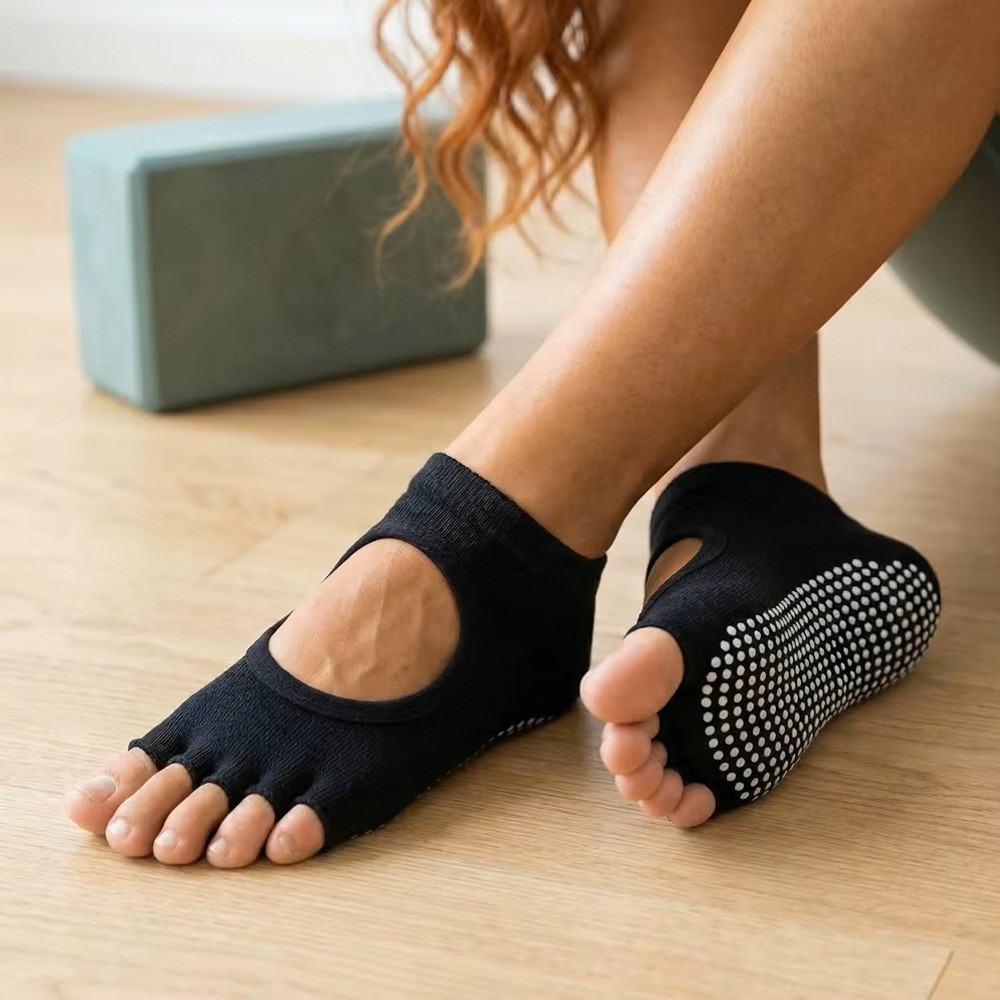 등이 없는 5발가락 요가 양말, 통기성 좋은 피트니스  - Pilates Yoga Studio 리뷰 및 가격