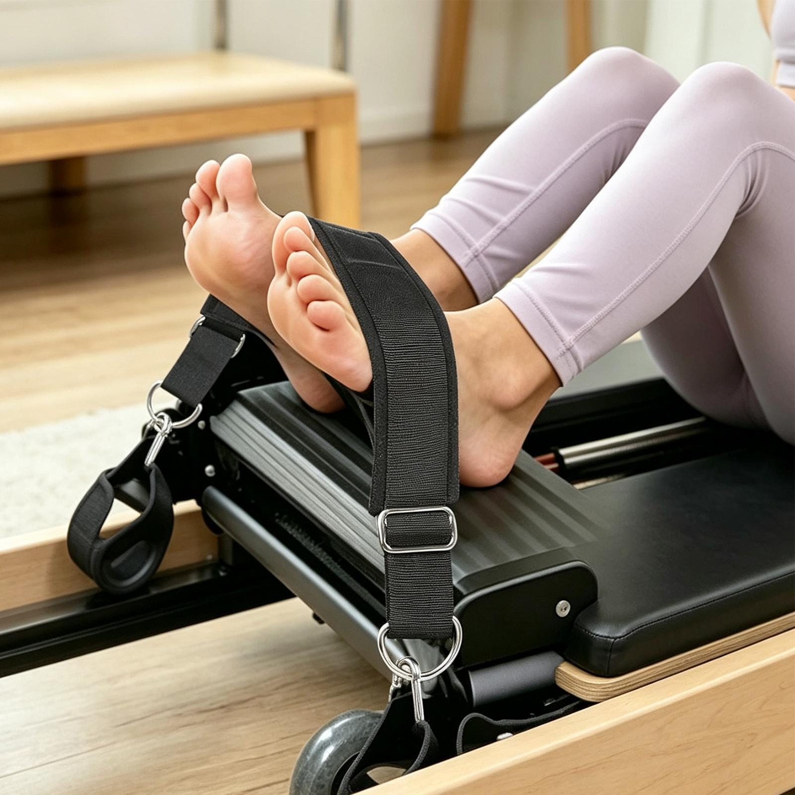 리포머 풋스트랩 더블 루프 두꺼운 논슬립 조절 가능한  - Pilates & Yoga Elastic Band 리뷰 및 가격